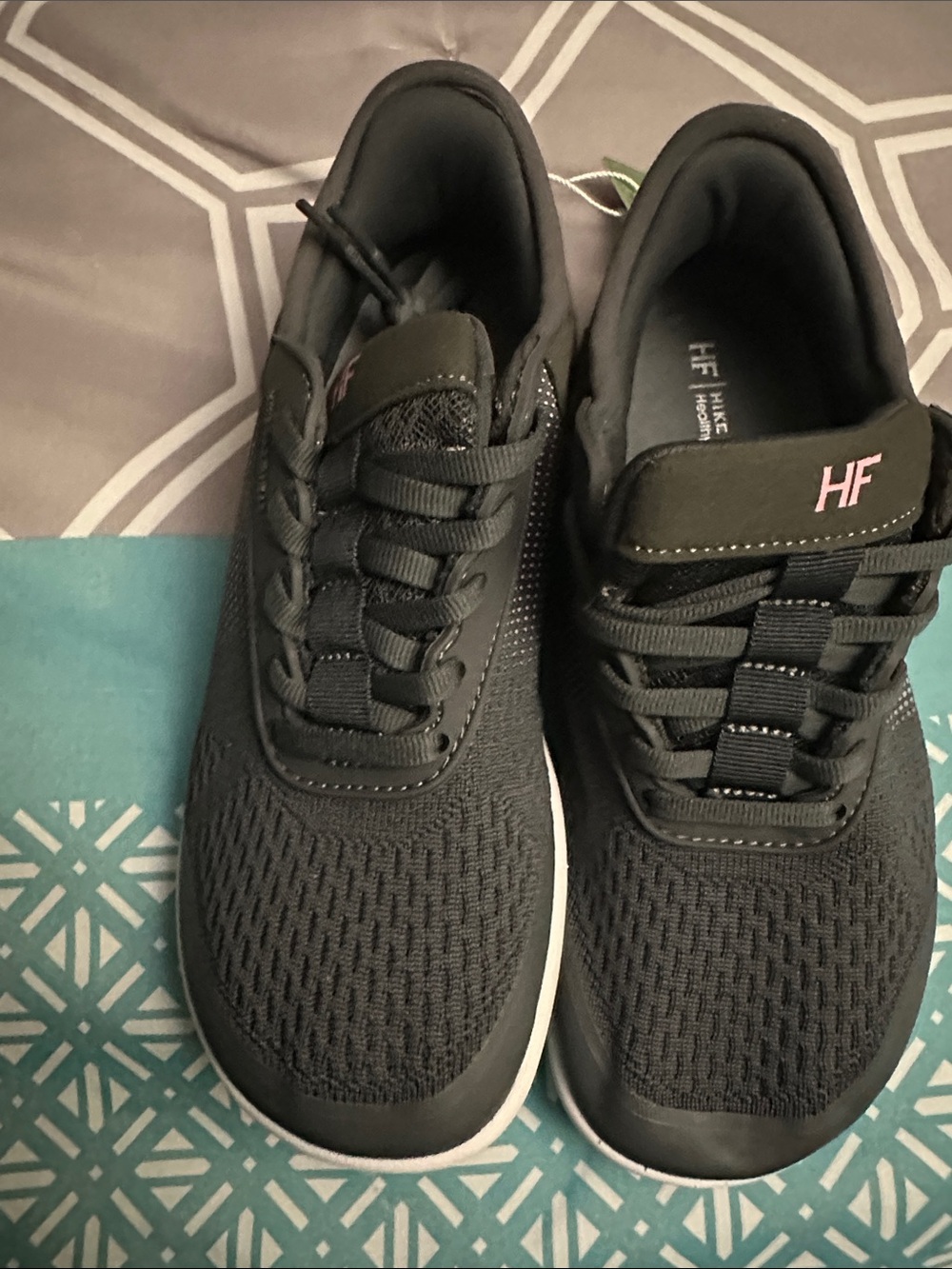 HF Women’s Black Athletic Knit Sneakers